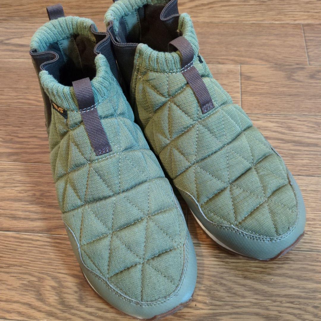 Teva キルティングショートブーツ オリーブグリーン