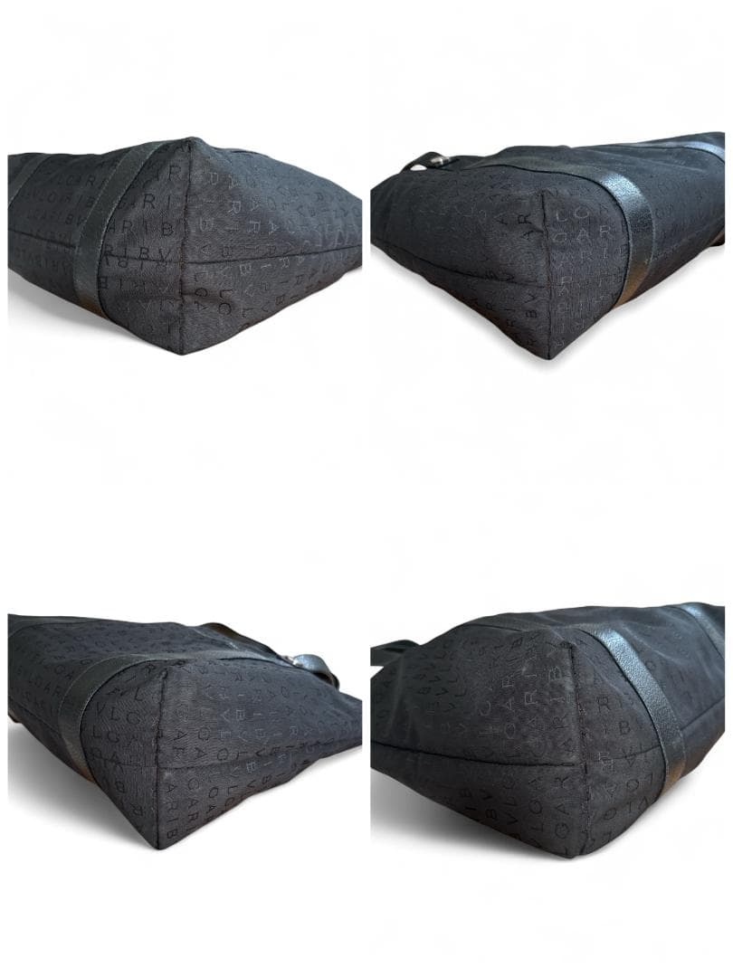 BVLGARI ブルガリ トートバッグ ロゴマニア ブラック