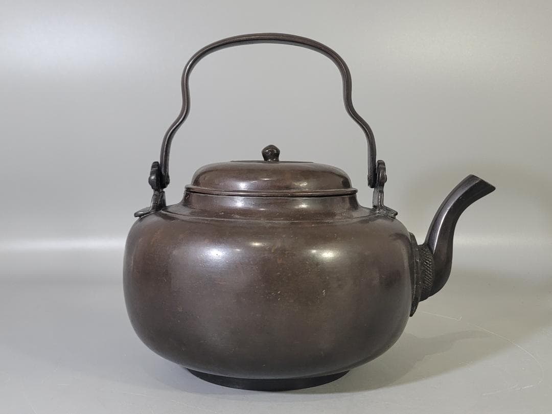 DT712 古銅 水注 瓶 時代物