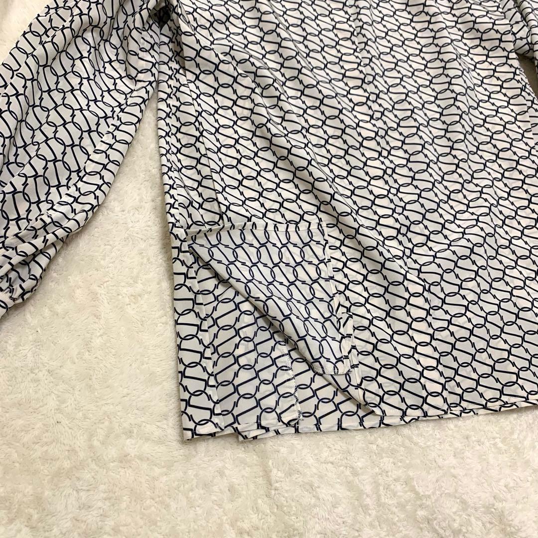 2023 Spick&Span モノグラムプリントレイヤースリーブブラウス 総柄