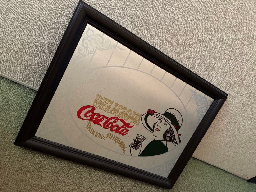 コカコーラ Coca-Colaパブミラー アンティーク　ビンテージ　昭和レトロ