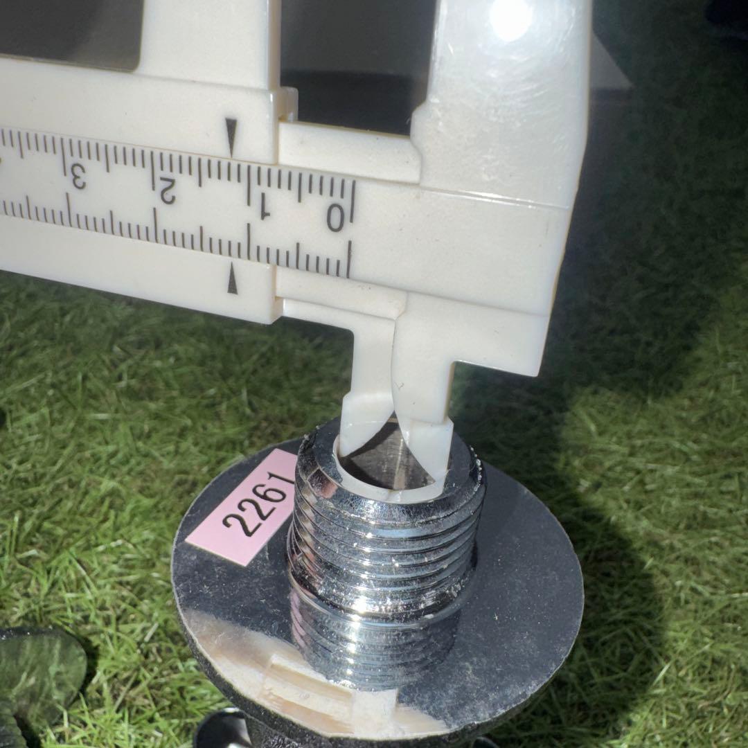 金属製シルバー蛇口 L字型散水用バルブ 3個セット［2261］