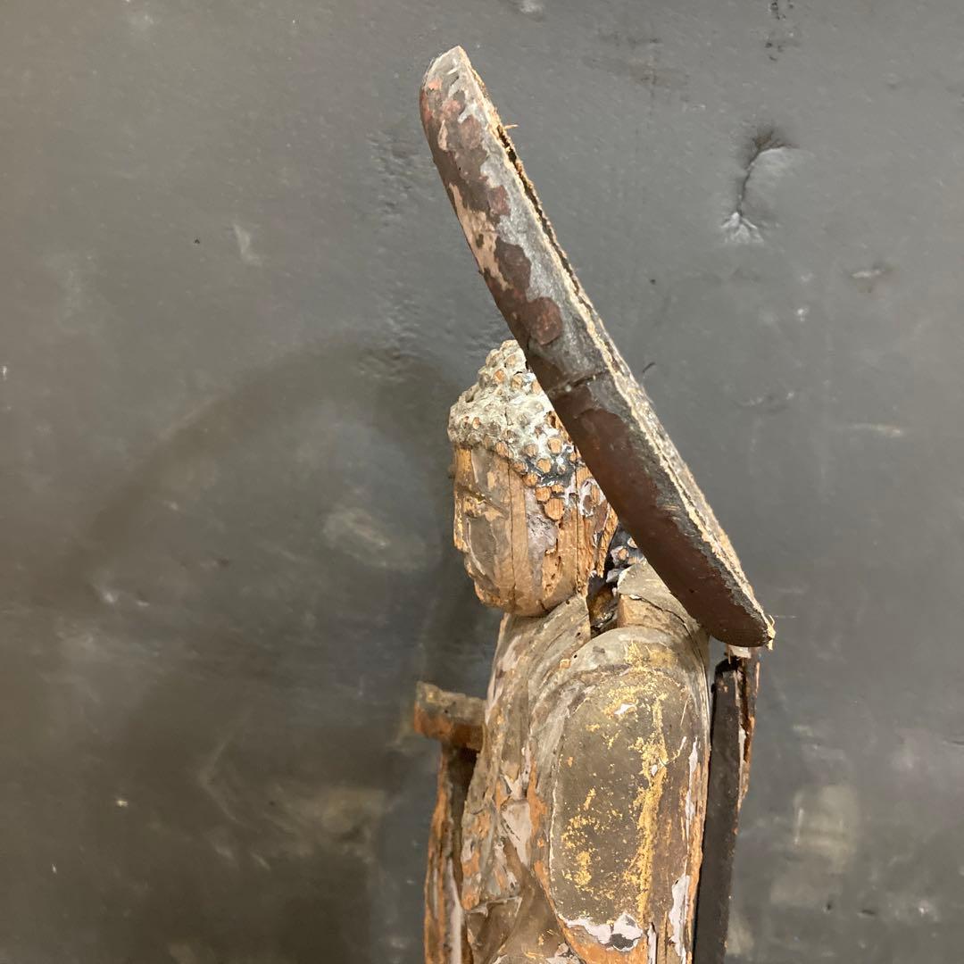 阿弥陀如来　室町時代　木製　木彫