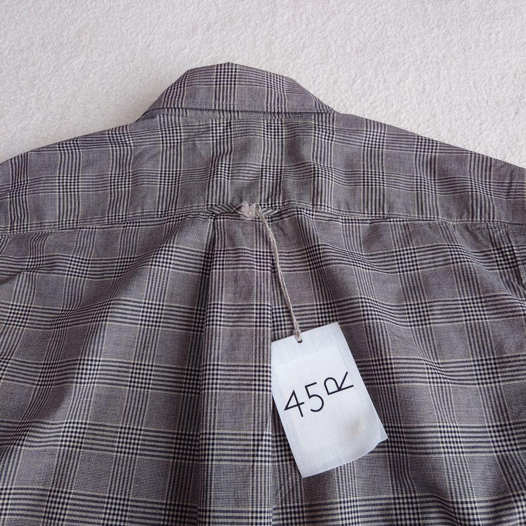 未使用45R スーピマオーガニックバチストのフリルプティローファーシャツ