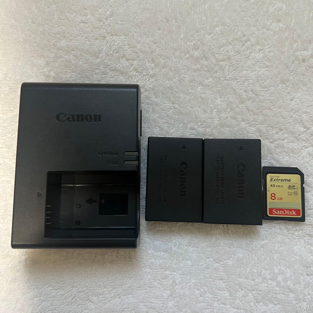 Canon EOS M6 ミラーレスカメラ本体ストラップ付きと付属品他