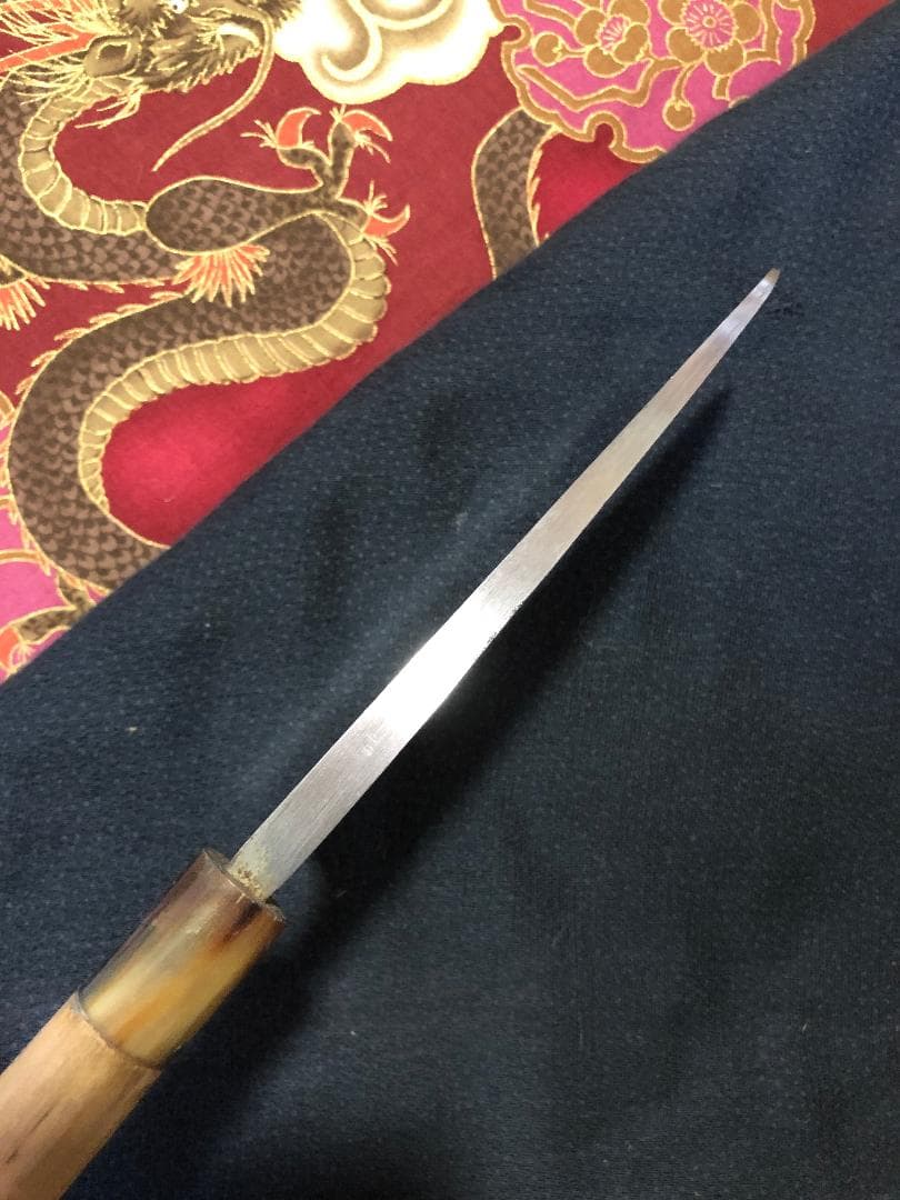 【研ぎ済み】青鋼・本鍛錬・水牛口　菊重　出刃包丁　和包丁　ナイフ　料理　釣り