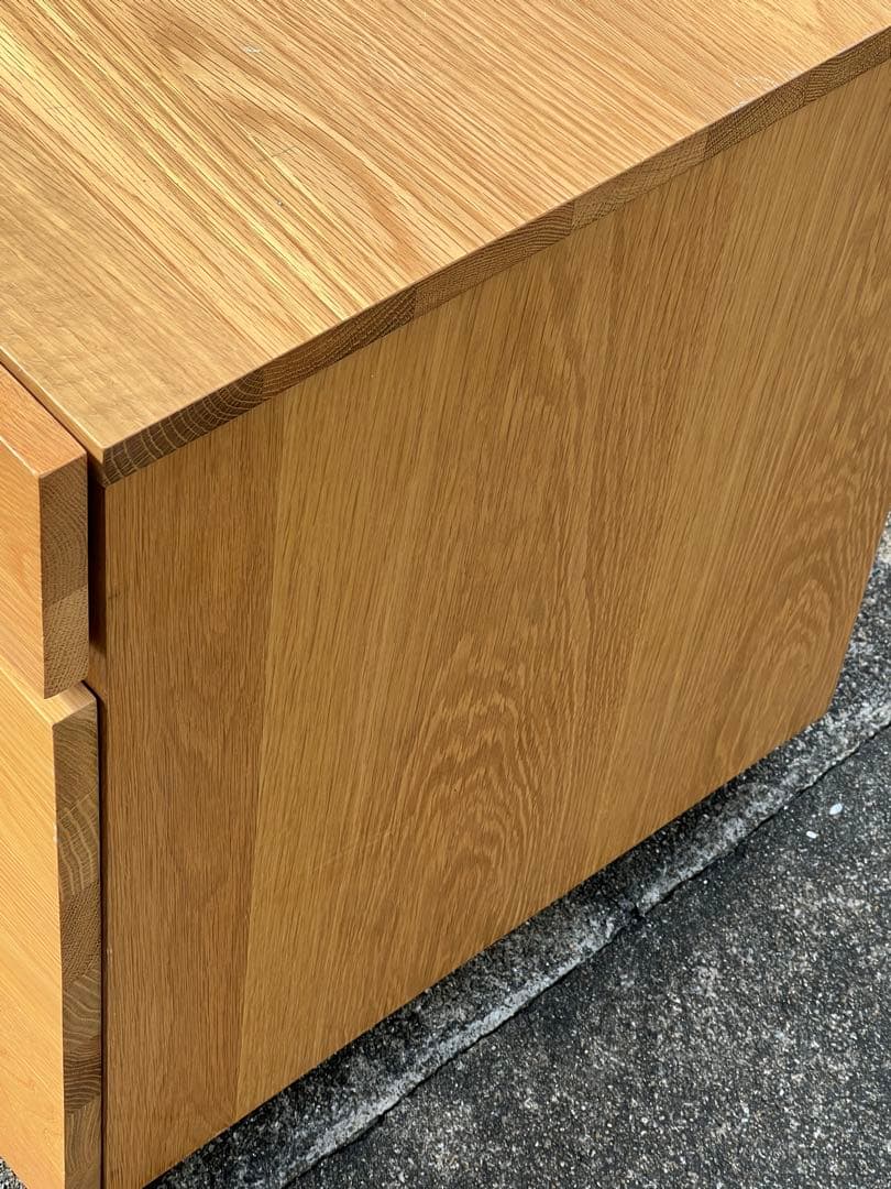 無印良品　無垢材デスクキャビネット　オーク材　学習机　2