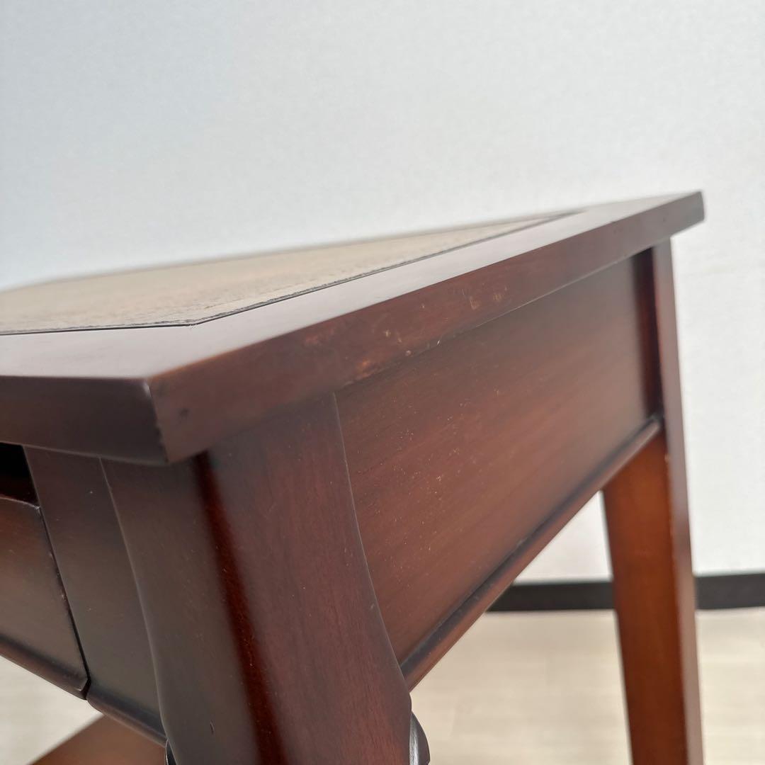 関家具 コモ コンピューターデスク アンティーク調 猫脚 伸長式 i4※