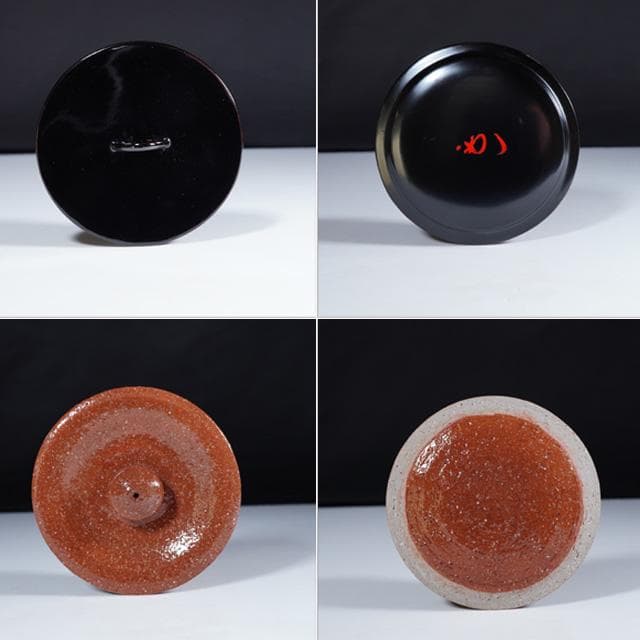 大樋年朗　刷毛目草花水指　堀内宗完御書付　塗蓋朱書き花押　共箱　茶道具