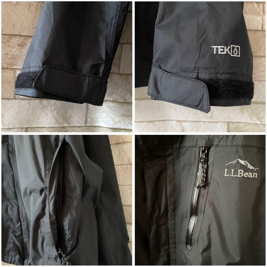 エルエルビーン マウンテンパーカー ナイロンジャケット 刺繍 ブラック XL