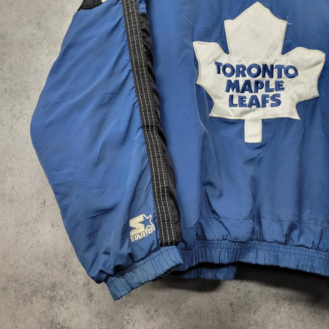 古着 90s スターター NHL トロントメープルリーフス ナイロンジャケット