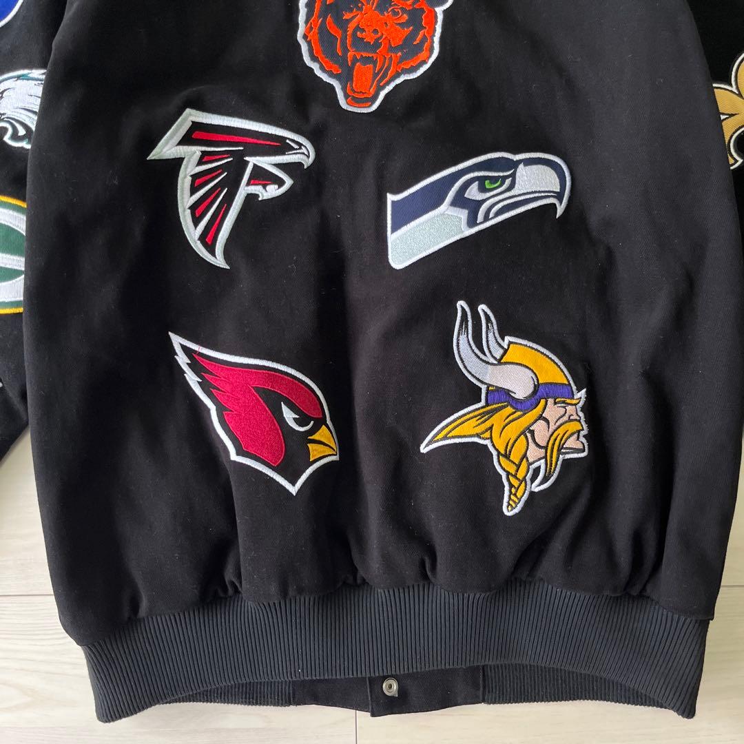 NFLチームロゴ刺繍スタジャン