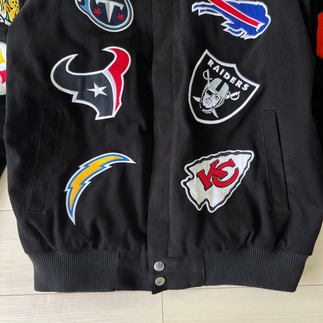 NFLチームロゴ刺繍スタジャン