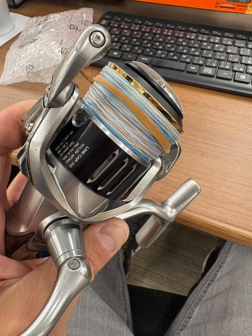 中古 シマノ ツインパワー4000XG ハンドル ゴメクサス スピニングリール