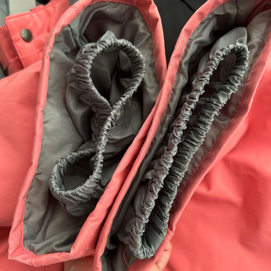 美品✨子ども用スキーウェア グレー/ピンク 160cm