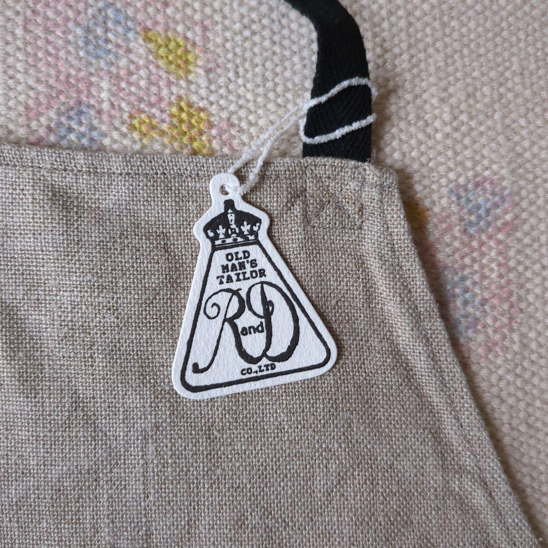 R&D.M.Co-/OLDMANS TAILOR キャンバスリネンエプロン