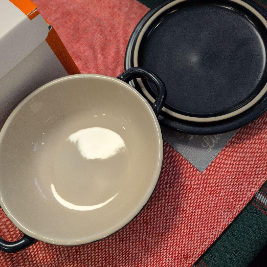 新品未使用　ルクルーゼ☆スターレリーフ ミニマルミット　ネイビー&コットン