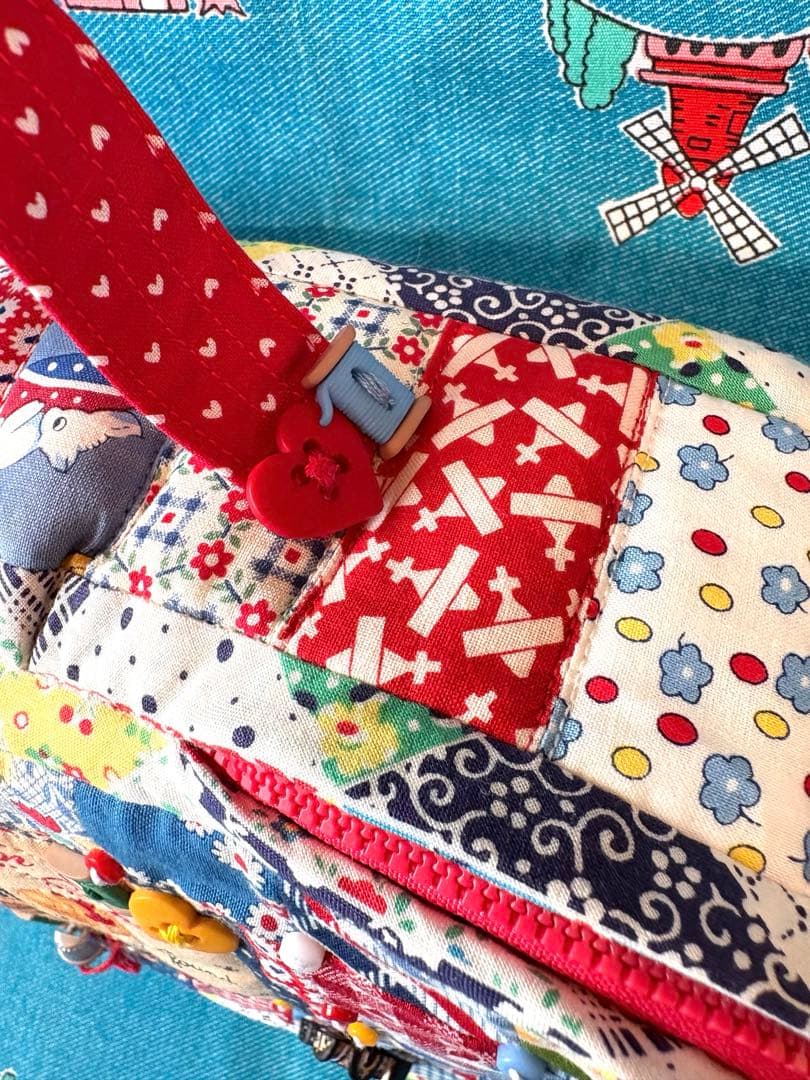 ♡ハンドメイド♡パッチワークBIGバニティポーチ