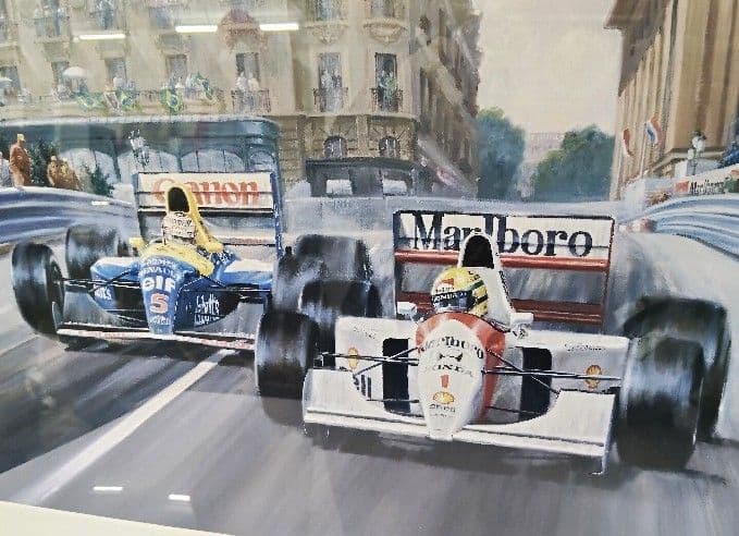 希少 アイルトンセナ 直筆サイン入り リトグラフ モナコGP