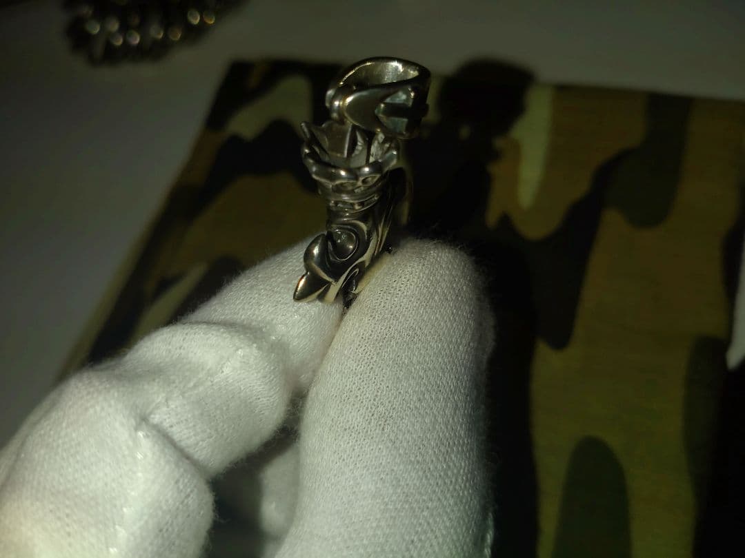 ロードキャメロット百合王冠十字トップ☆オマケ、チェーン 50cm♪シルバー925