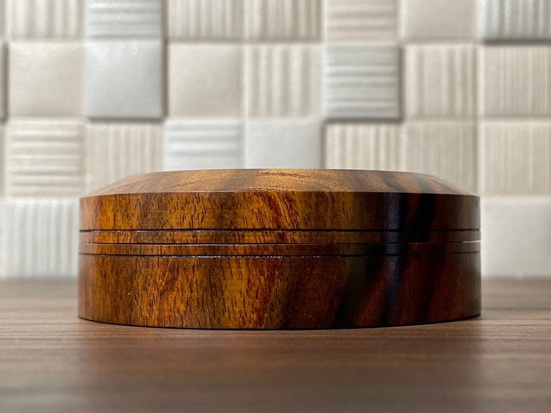 【茶道】福田芳朗　黒柿面取　香合