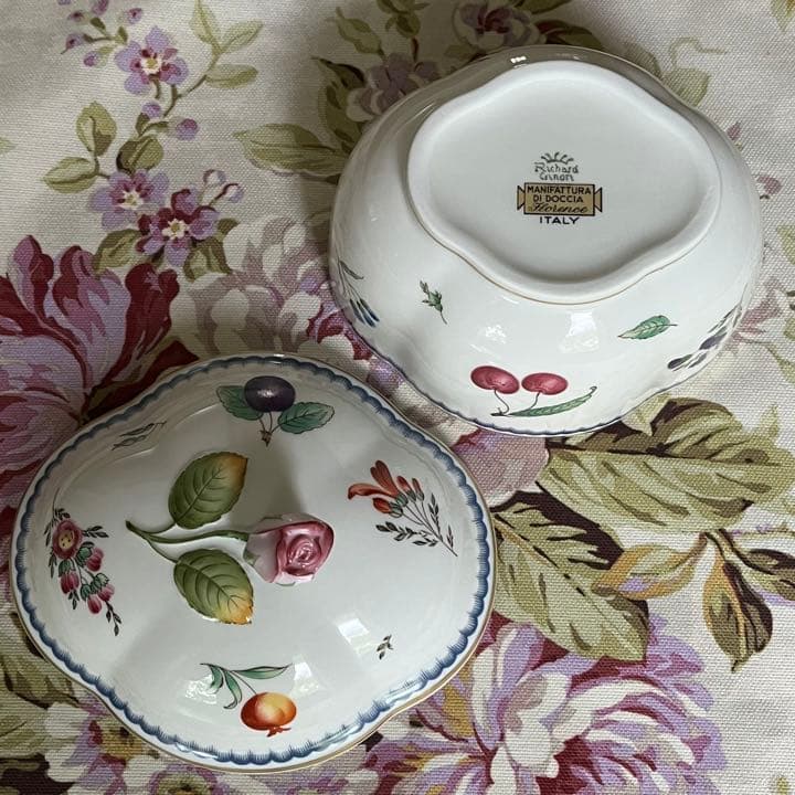 【美品】リチャードジノリ★イタリアンフルーツ★ボンボニエール