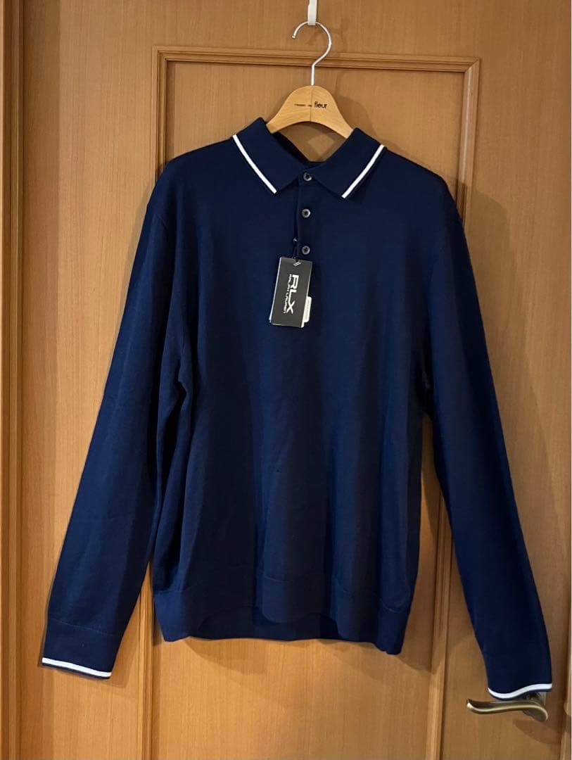 RLX ゴルフ パフォーマンス ポロカラー セーター ラルフローレン ネイビー
