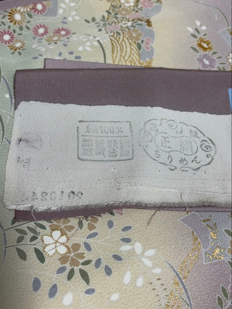 mai⭐︎訪問着フルセット　卒業式　入学式　正絹　ちりめん　一つ紋