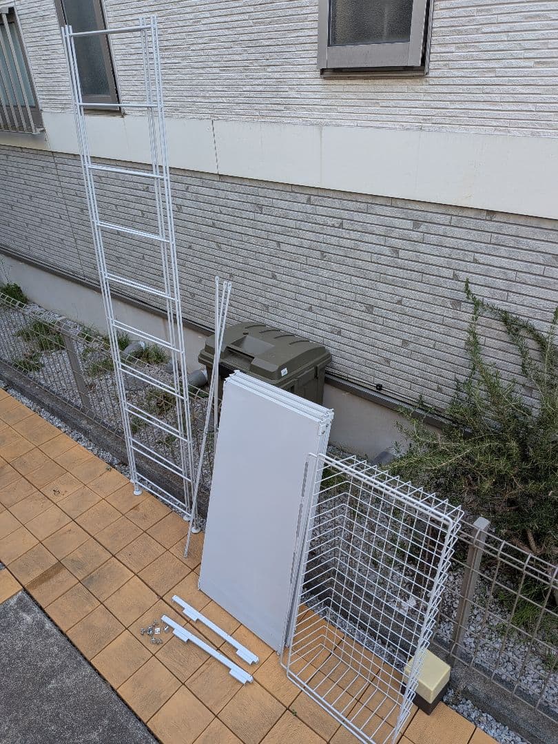 MUJI　無印良品　 スチールラック メタルシェルフ　ライトグレー　バスケット