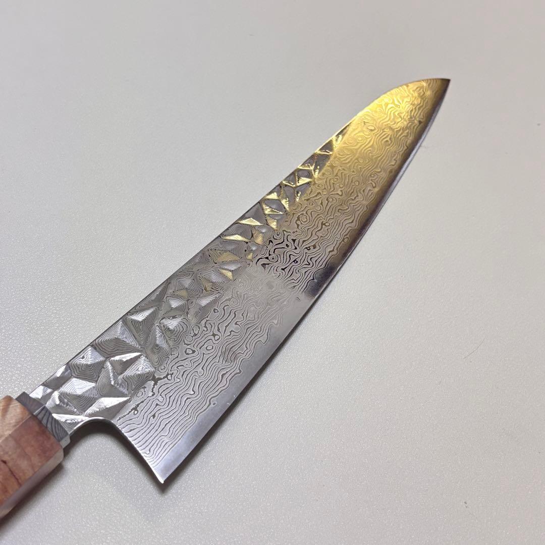 ダマスカスシェフナイフ AUS10 ダマスカス牛刀　203mm✿