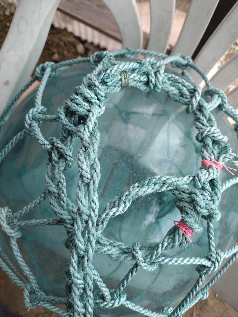 大きめ　ガラス浮き　浮き球　ビン玉　昭和レトロ