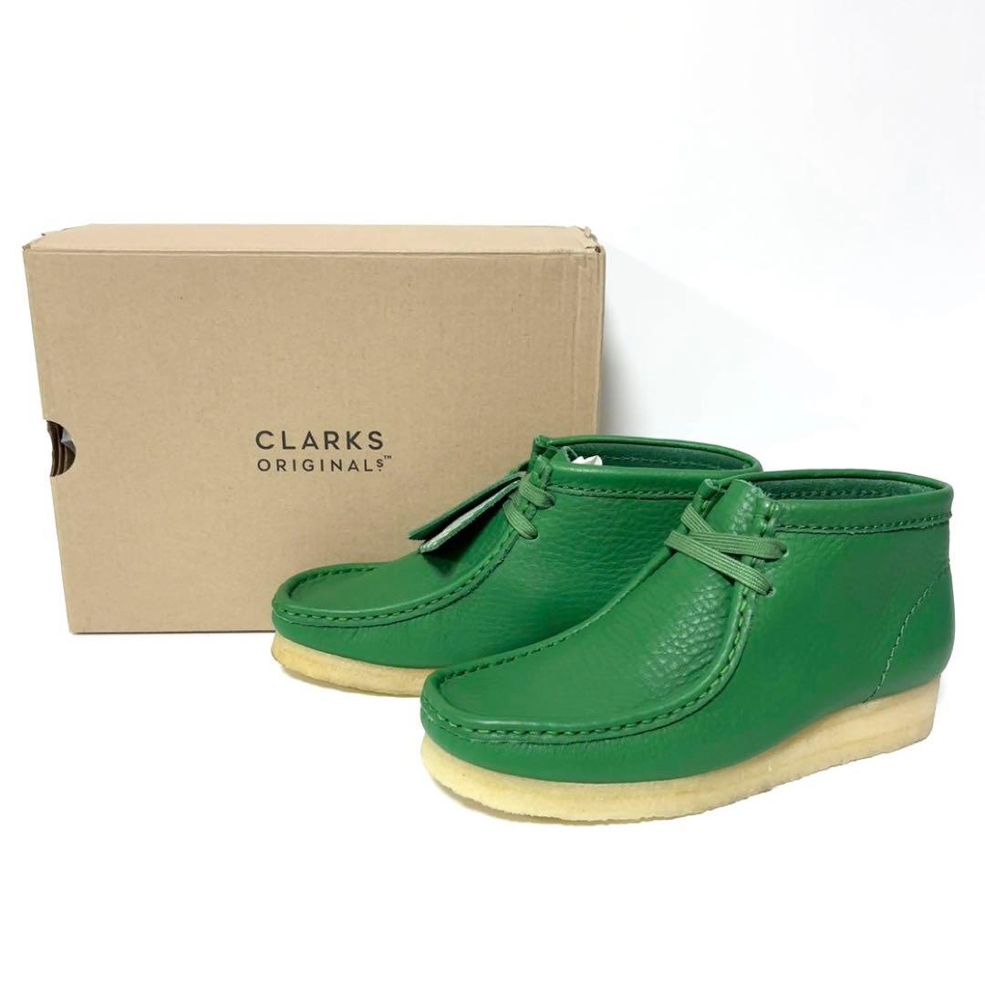 クラークス オリジナルス ワラビー ブーツ カクタスグリーン レザー 23.5