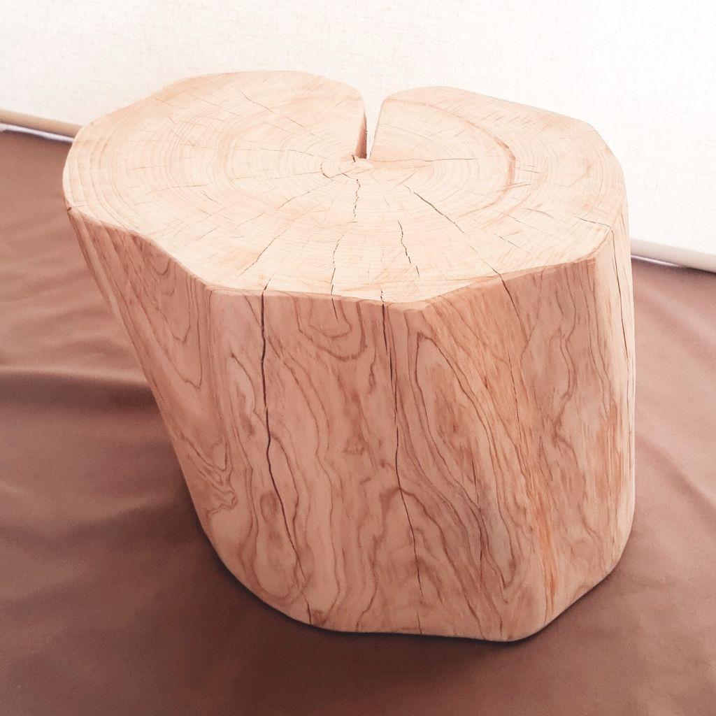 天然アロマ 東濃ひのき 切株スツール・テーブル・無垢無塗装・オーガニック