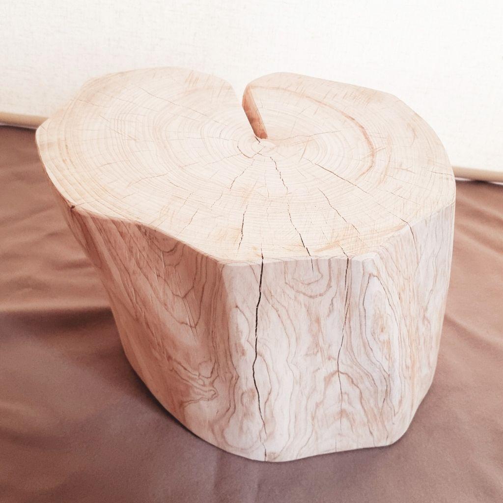 天然アロマ 東濃ひのき 切株スツール・テーブル・無垢無塗装・オーガニック