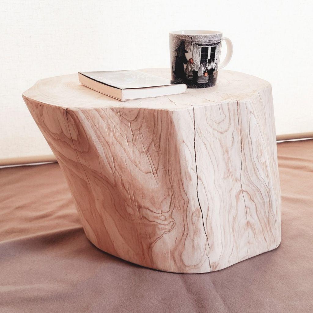 天然アロマ 東濃ひのき 切株スツール・テーブル・無垢無塗装・オーガニック