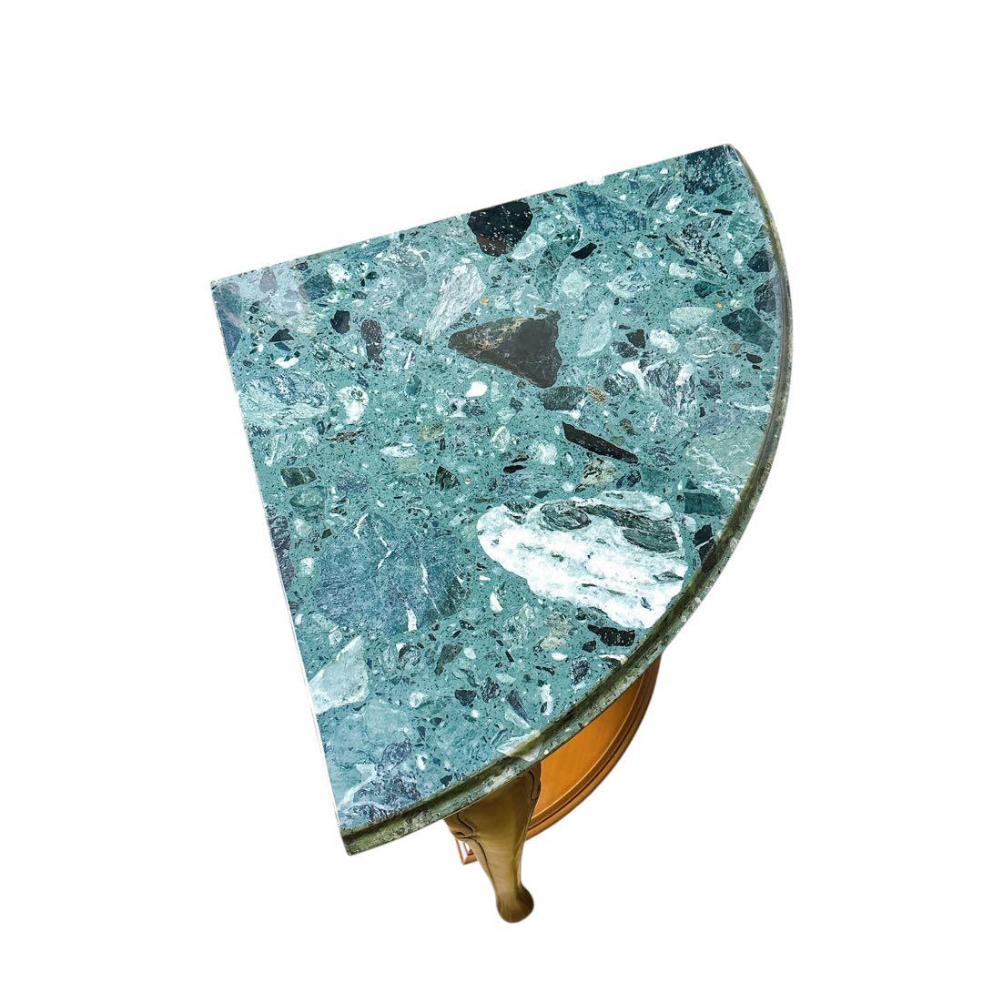 イタリア製 大理石　花台　猫足コンソールテーブル　コーナー用