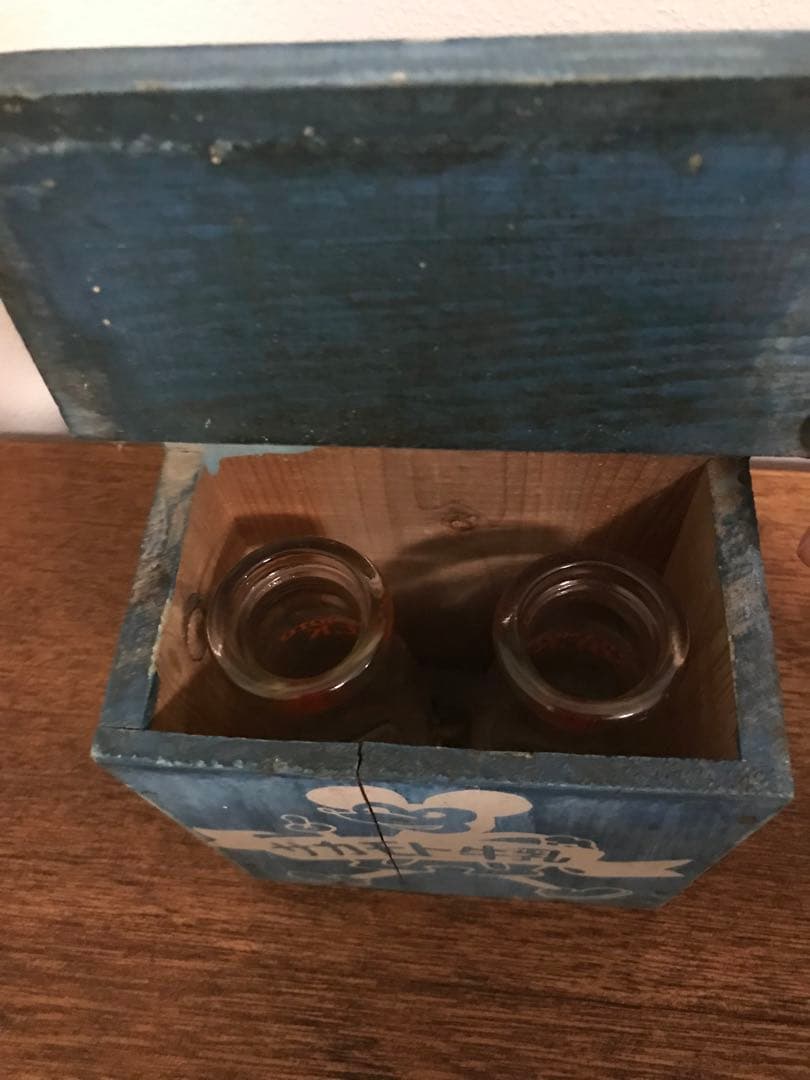 希少 サカモト牛乳 牛乳箱 牛乳瓶 2本セット 昭和 レトロ ミッキー 古道具