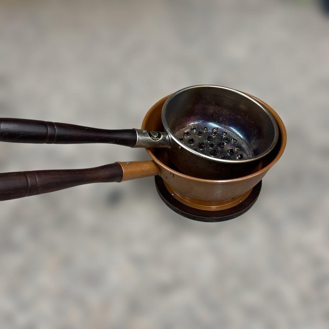 台付十能 炭起こし器 セット 茶道具 茶室 炭道具 昭和レトロ 小物 格安