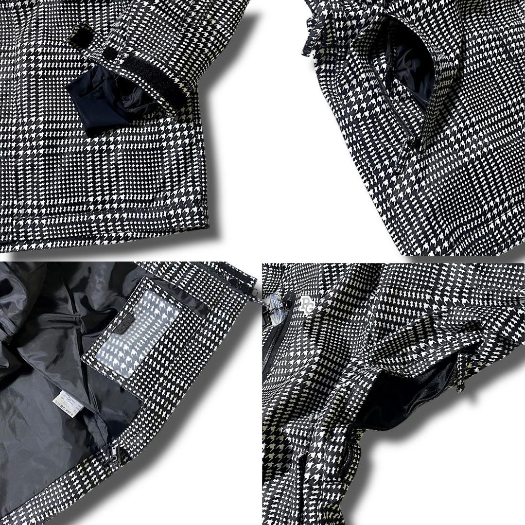 L 定価10.6万 パーリーゲイツ 上下セット スノーウェア スノボ 千鳥格子柄