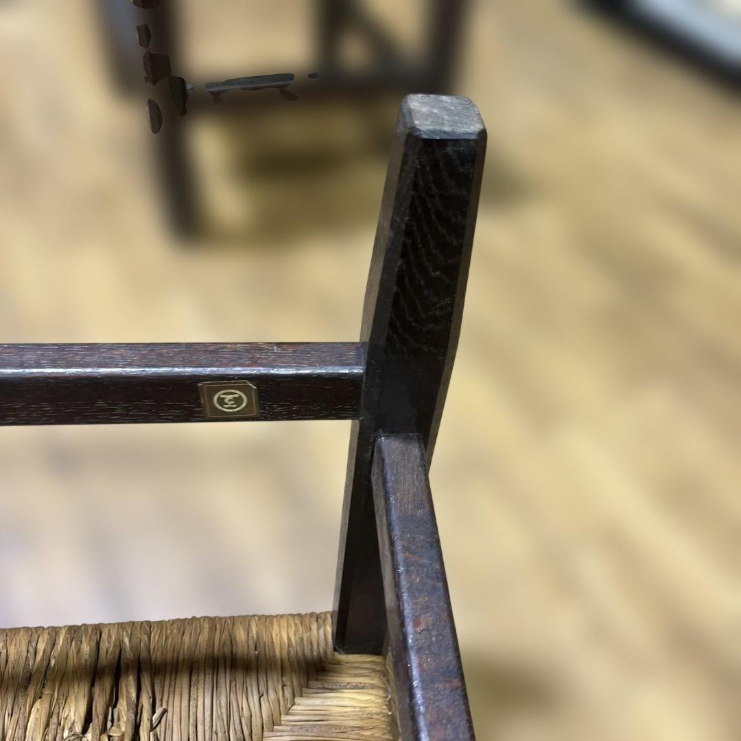 【松本民芸家具】ラッシスツール ◆ラッシ編み◇希少A