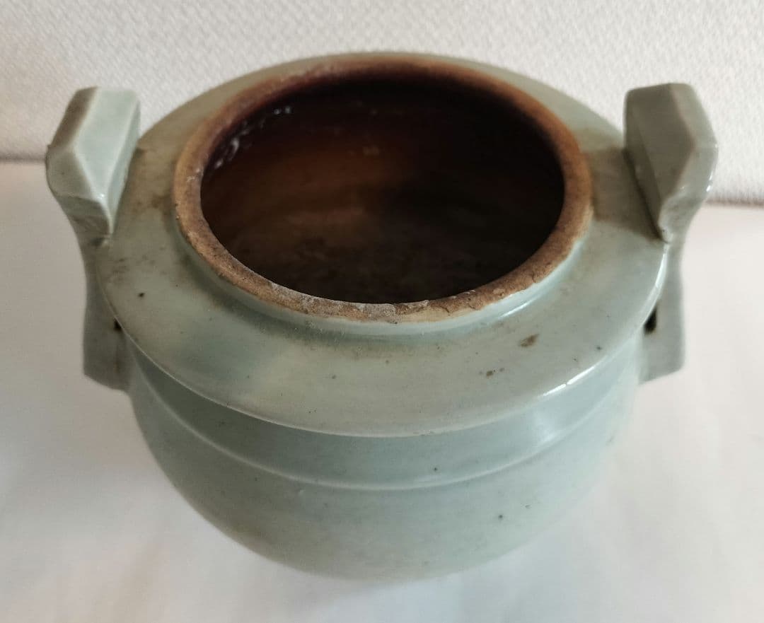 李朝　白磁香炉