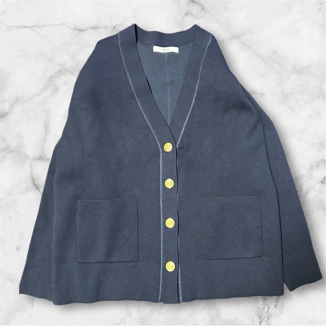 人気ジャーナルスタンダードレリュームコットンカシミヤミックスダブルニットVネック