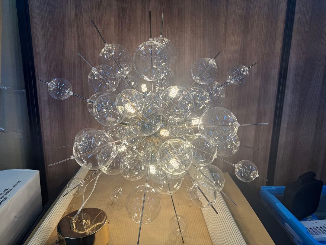 ⭐︎バブルシャンデリア モダンシャンデリア クリアゴールド