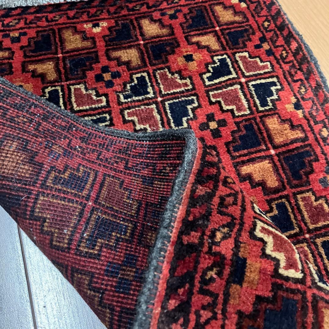 トライバル ラグ　手織り絨毯ビンテージ43x60cm vintage rug