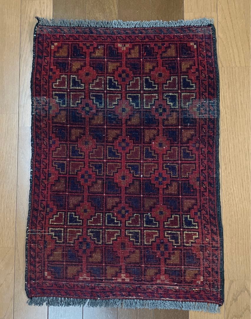 トライバル ラグ　手織り絨毯ビンテージ43x60cm vintage rug
