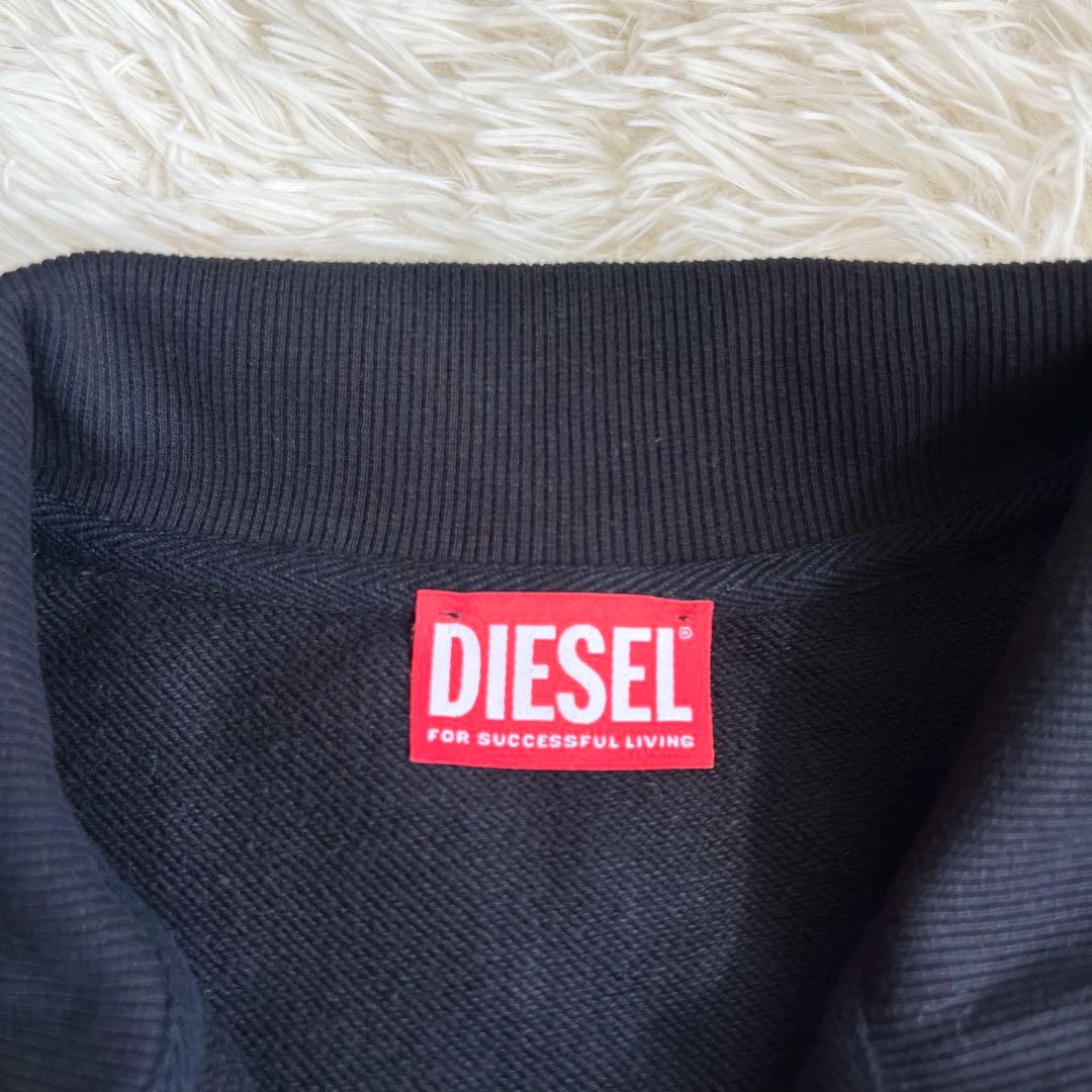 DIESEL ディーゼル ジップアップスウェット L ブラック