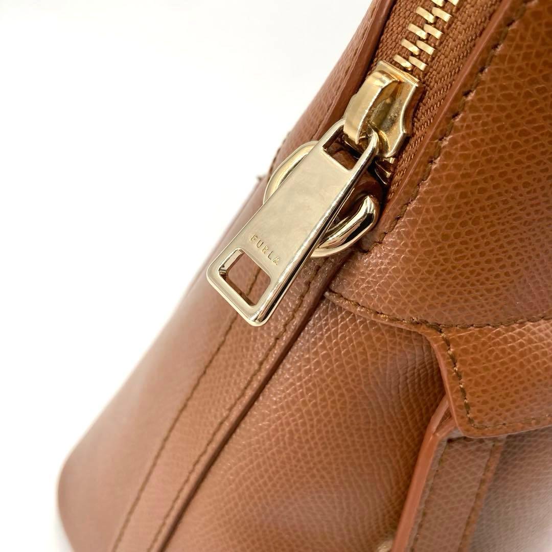 極美品✨FURLA フルラ 現行 パイパー 2way ハンドバッグ キャメル