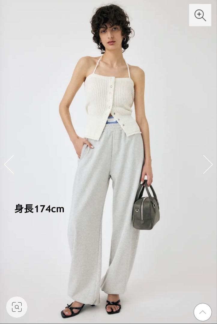 【新品未使用タグ付き】 moussy FRONT BUTTON ニットキャミ