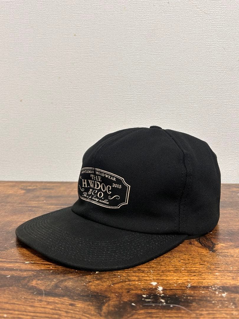 H.W. DOG & CO. ブラック トラッカーキャップ サイズ38