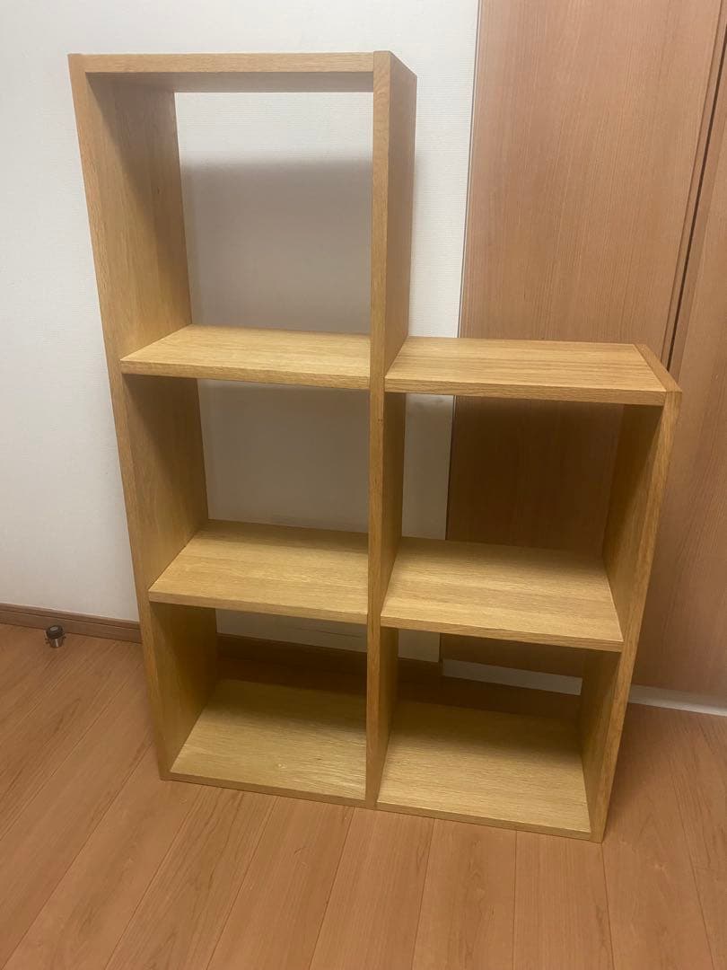 無印良品 スタッキングシェルフセット 3段＋2段の2列